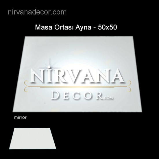 Masa Ortası Kare Ayna