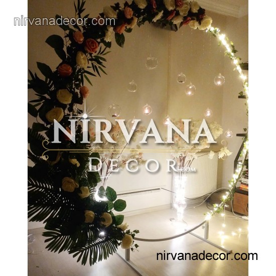 Nişan Masası Arkası Yuvarlak Çember