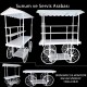 Kubbeli Sunum ve Servis Arabası Raflı Beyaz Kubbeli Sunum ve Servis Arabası Raflı Beyaz