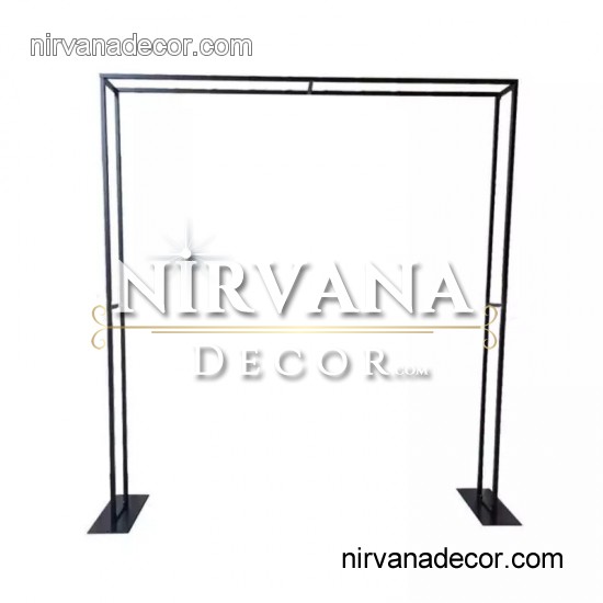 Siyah Kare Düğün Kemeri ve Arka fon Dekor Standı