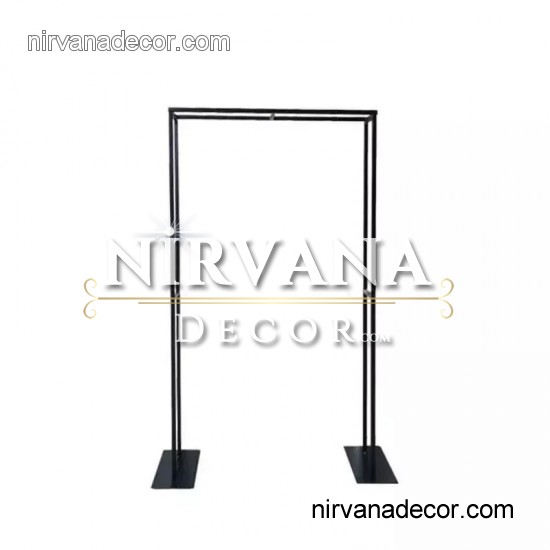 Siyah Kare Düğün Kemeri ve Arka fon Dekor Standı