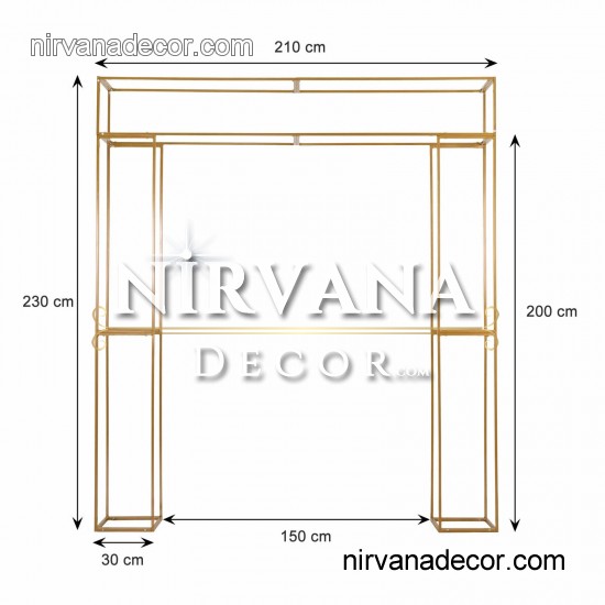 Dikdörtgen Düğün Kemeri, Düğün giriş kemeri 230x210 Dikdörtgen Düğün Kemeri, Düğün giriş kemeri 230x210