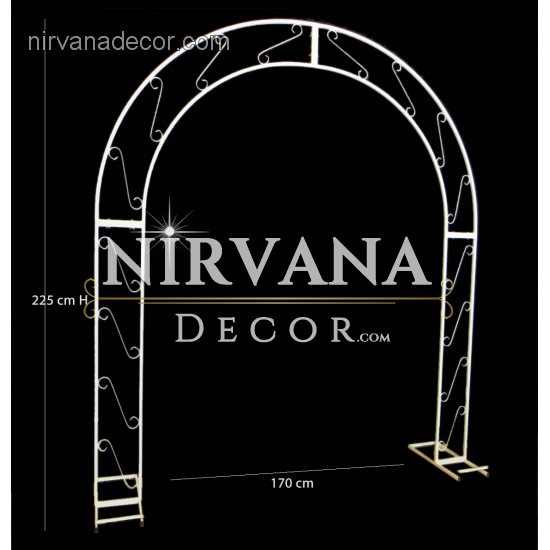 Oval Metal Düğün Giriş Kemeri 225-175 CM Desenli Oval Metal Düğün Giriş Kemeri 225-175 CM Desenli