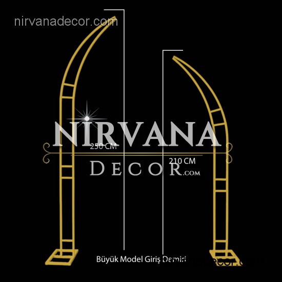 Düğün Giriş Tag  Çiçek Demiri 210- 250CM ÇİFTLİ