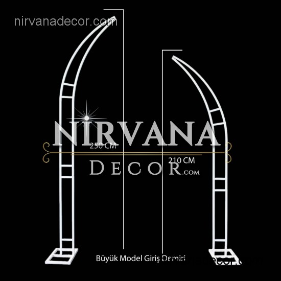 Düğün Giriş Tag  Çiçek Demiri 210- 250CM ÇİFTLİ