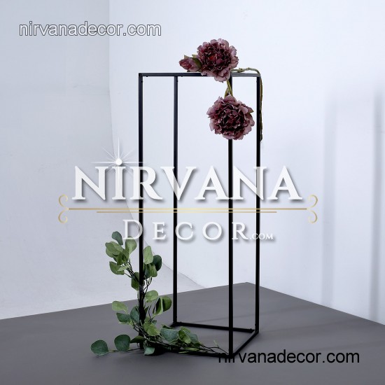 Metal Siyah Düğün Çiçek Standı - 60 cm -80 cm -100 cm 