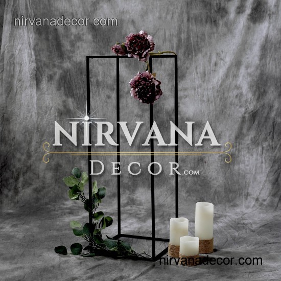 Metal Siyah Düğün Çiçek Standı - 60 cm -80 cm -100 cm 