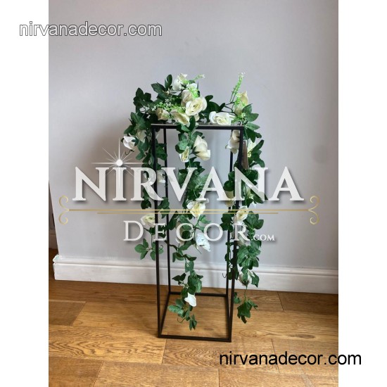 Metal Siyah Düğün Çiçek Standı - 60 cm -80 cm -100 cm 