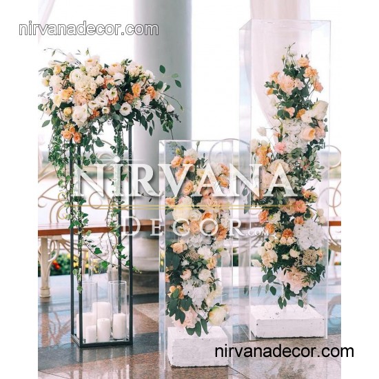 Metal Siyah Düğün Çiçek Standı - 60 cm -80 cm -100 cm 