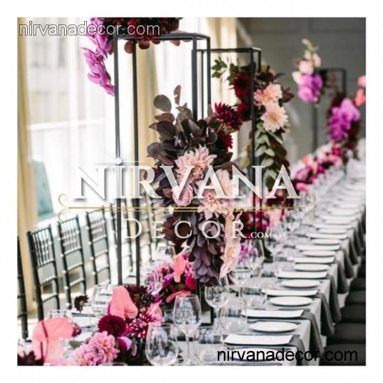 Metal Siyah Düğün Çiçek Standı - 60 cm -80 cm -100 cm 