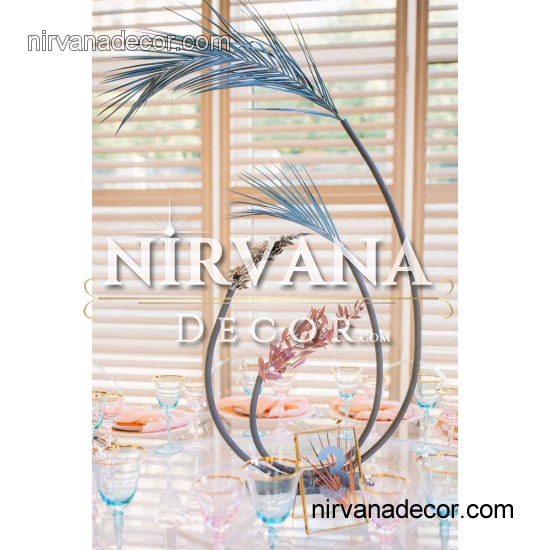 Metal Burgu Boru Düğün Masa Şamdanı 