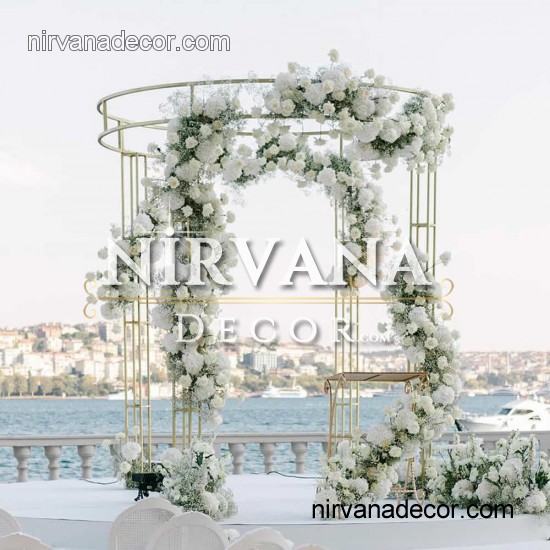 Yuvarlak Düğün Gazebo Gold Yuvarlak Düğün Gazebo Gold