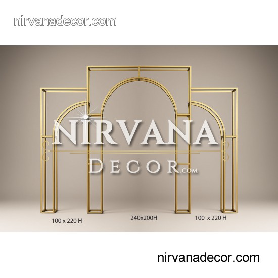 Üç Parçalı Gold Metal Kemer Arka Fon