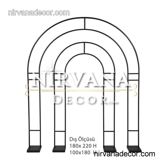 Metal Gelin Yolu & Düğün Arka Fon Kemer – 180x220 / 100x180