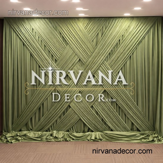 Mat Serisi Çapraz Arka fon Perde Kumaş  – Çoklu Renk  Düğün & Organizasyon Dekoru