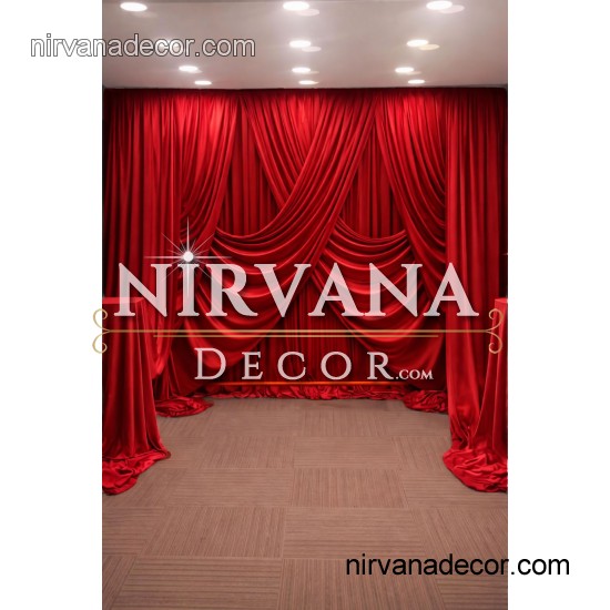 Mat Serisi Çapraz Arka fon Perde Kumaş  – Çoklu Renk  Düğün & Organizasyon Dekoru