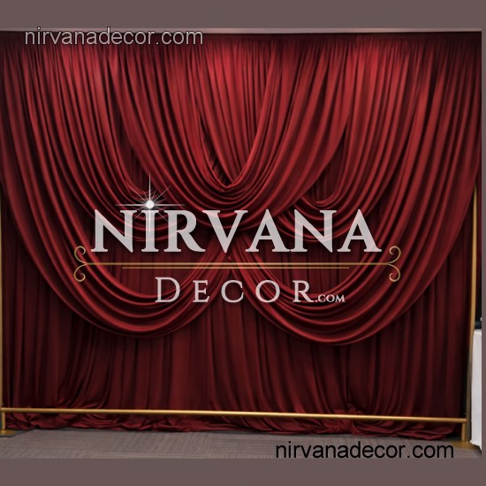 Mat Serisi - 5li Drape Perde Takımı - Premium Dekoratif Fon Perde Seti