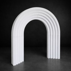 Kavisli Derinlikli Kemer Ahşap Arka Fon