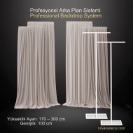 Profesyonel Arka Plan Sistemi | Ayarlanabilir Fon Standı 170-300 cm