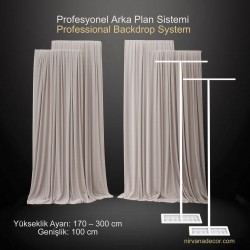 Profesyonel Arka Plan Sistemi | Ayarlanabilir Fon Standı 170-300 cm