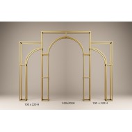 Üç Parçalı Gold Metal Kemer Arka Fon