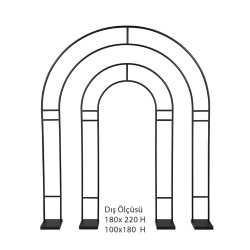 Metal Gelin Yolu & Düğün Arka Fon Kemer – 180x220 / 100x180