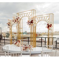 3 Adet Lüks Büyük Düğün Sahne Arka Fon Dekoru L Model 