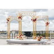 3 Adet Lüks Büyük Düğün Sahne Arka Fon Dekoru L Model 