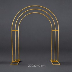 3 Borulu Kavisli Tekli Tag Demiri Kemer Gold – 200x240 cm