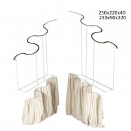 Modern Dalgalı Arka Fon Metal Tasarım