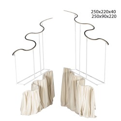 Modern Dalgalı Arka Fon Metal Tasarım