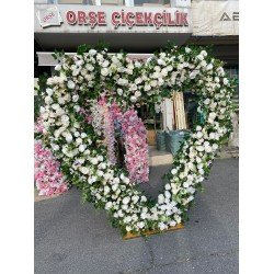 Metal Kalp Çiçek Demiri Ağırlıklı Model-220x220 cm