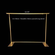 Asansörlü Perde Demiri 4×3 MT – Organizasyon & Düğün Arka Fon Sistemi