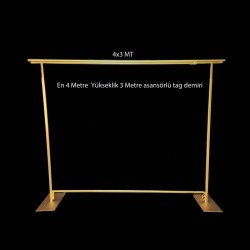 Asansörlü Perde Demiri 4×3 MT – Organizasyon & Düğün Arka Fon Sistemi