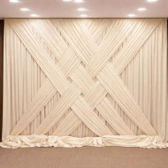 Mat Serisi Çapraz Arka fon Perde Kumaş  – Çoklu Renk  Düğün & Organizasyon Dekoru