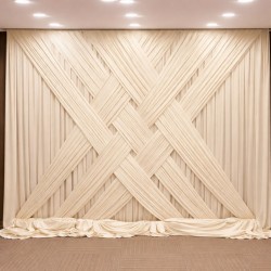 Mat Serisi Çapraz Arka fon Perde Kumaş  – Çoklu Renk  Düğün & Organizasyon Dekoru