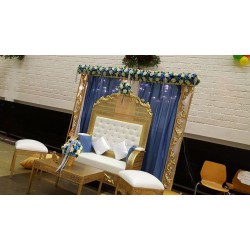 Ferforje Gold Düğün Masası Arka Fon