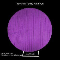 Kadife Yuvarlak Düğün Arka Fon Panosu