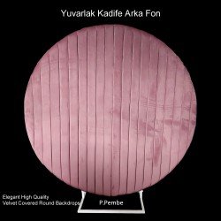 Kadife Yuvarlak Düğün Arka Fon Panosu