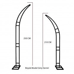 Düğün Giriş Tag  Çiçek Demiri 210- 250CM ÇİFTLİ