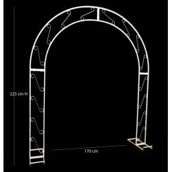 Oval Metal Düğün Giriş Kemeri 225-175 CM Desenli