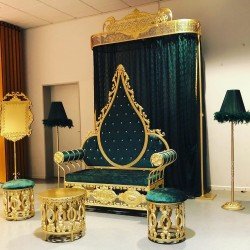 Zümrüt Yeşili Damla Kına Tahtı Seti