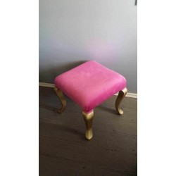 Lükens Ayaklı Kına Tahtı Puf - Fuşya