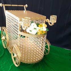 Kristal Taşlı Pasta Servis Arabası