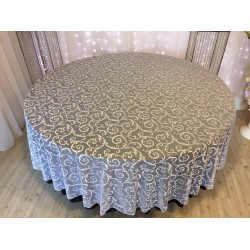 Beyaz Dantel Masa Örtüsü