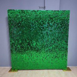 Yeşil Işıltılı Pullu Panel 210x210 CM 