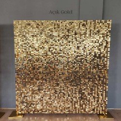 Açık GOLD Işıltılı Pullu Panel 210x210 CM 