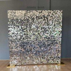 Gümüş Işıltılı Pullu Panel 210x210 CM 