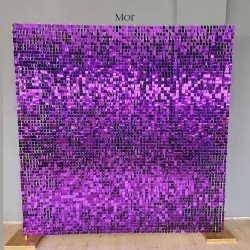 Mor Işıltılı Pullu Panel 210x210 CM 