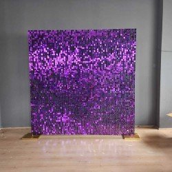 Mor Işıltılı Pullu Panel 210x210 CM 